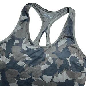 Athleta XL Camo Limitless Tank Olive Green Racerback Keyhole Stretch Athletic